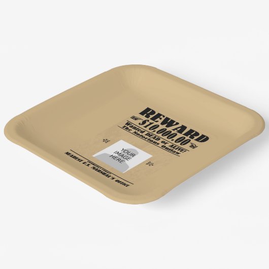 Gezochte Gezochte Dood of Alive Papieren Bordje (Gebogen)