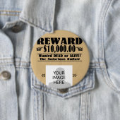 Gezochte Gezochte Dood of Alive Ronde Button 4,0 Cm (In situ)