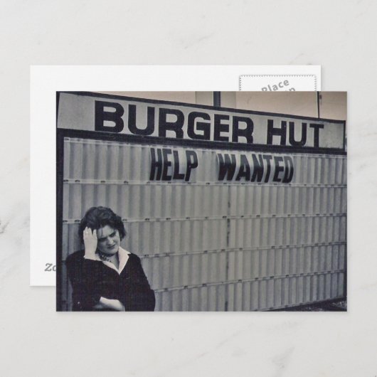 Gezochte hulp briefkaart (Voorkant / Achterkant)