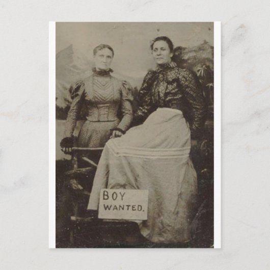 Gezochte jongen briefkaart (Voorkant)