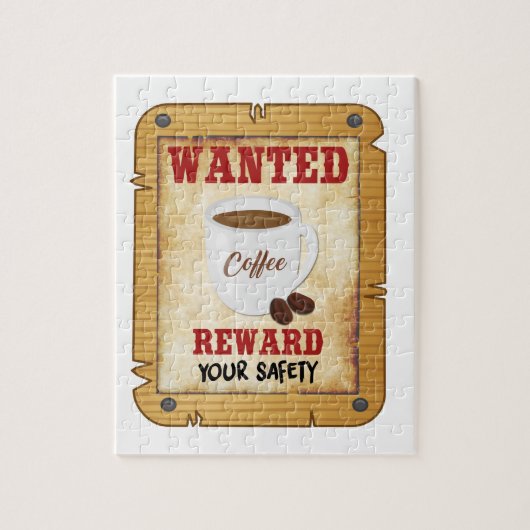Gezochte koffie legpuzzel (Verticaal)