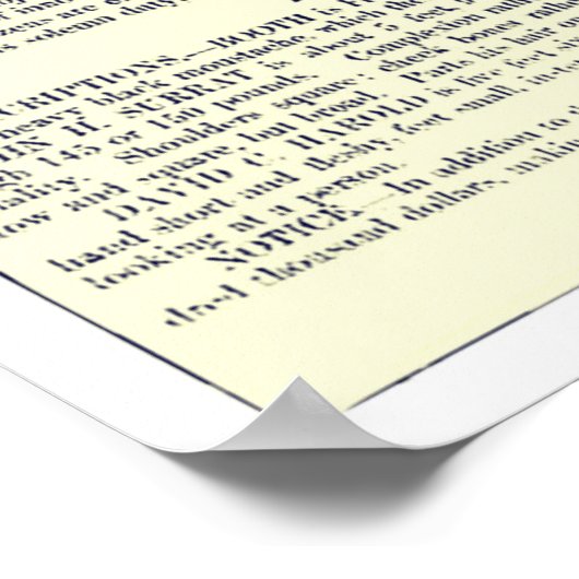 Gezochte Lincoln Murderer Print (Hoek)