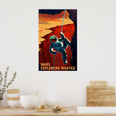 Gezochte Mars-verkenners - Poster voor rekrutering (Keuken)