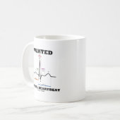 Gezochte normale hartslag (elektrocardiogram) koffiemok (Voorkant links)