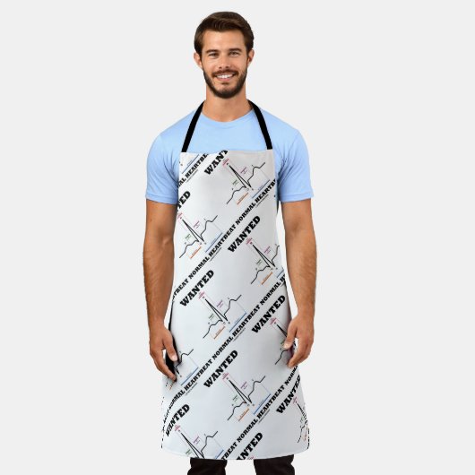 Gezochte normale hartslag Sinus Rhythm ECG EKG Schort (Gedragen)