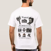Gezochte Oude Camera's T-Shirt (Achterkant)