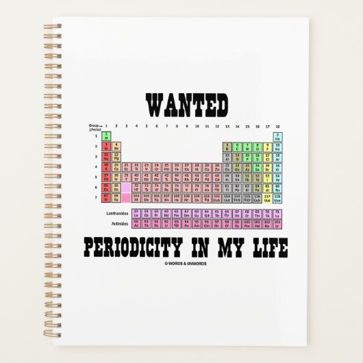 Gezochte Periodiciteit in Mijn Periodieke Humor va Planner (Voorkant)