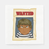 Gezochte persoon Gekapte gevangene Napkins Servet (Voorkant)