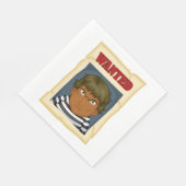 Gezochte persoon Gekapte gevangene Napkins Servet (Hoek)