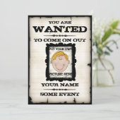 Gezochte Poster-evenementen Kaart (Staand voorkant)