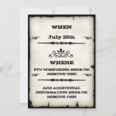 Gezochte Poster-evenementen Kaart (Achterkant)