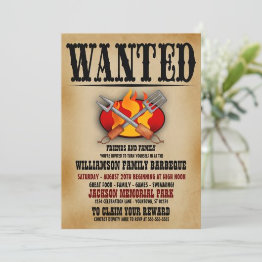 Gezochte Poster familie Barbeque uitvindingen Kaart (Staand voorkant)