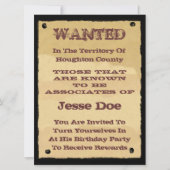 Gezochte Poster-uitnodigingen aan Westerne, niet-v Kaart (Voorkant)