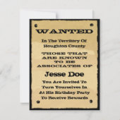 Gezochte Poster-uitnodigingen Fun Westerne Cowboy  Kaart (Voorkant)