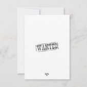 Gezochte Reeksen, van de Bride en de Groom Bedankkaart (Achterkant)