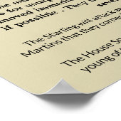 Gezochte Starling en House Sparrow Poster (Hoek)