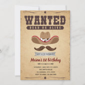 Gezochte uitnodiging voor het thema van rodeo-verj (Voorkant)