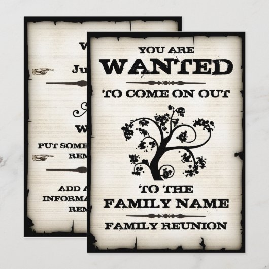 Gezochte uitnodigingen bij gezinshereniging (Voorkant / Achterkant)