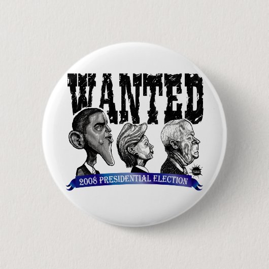 Gezochte verkiezingsButton Ronde Button 5,7 Cm (Voorkant)