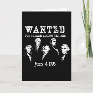 Gezochte verraad grondleggers 1776 onafhankelijkhe kaart
