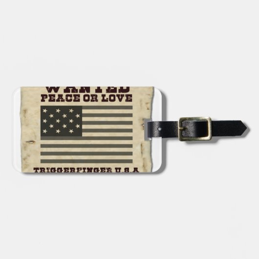 Gezochte vrede bagagelabel (Voorkant horizontaal)