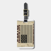 Gezochte vrede bagagelabel (Voorkant verticaal)