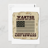 Gezochte vrede briefkaart (Voorkant / Achterkant)