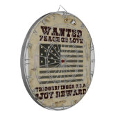 Gezochte vrede dartbord (Voorkant Links)