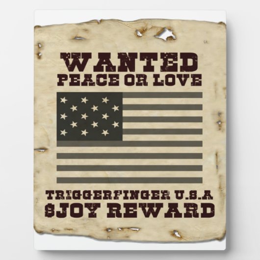 Gezochte vrede fotoplaat (Voorkant)