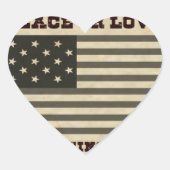 Gezochte vrede hart sticker (Voorkant)