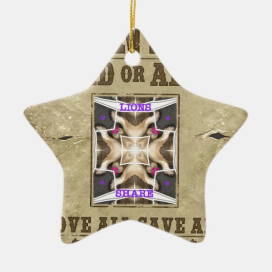 Gezochte vrede keramisch ornament (Voorkant)