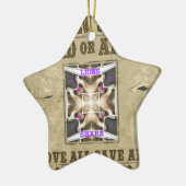 Gezochte vrede keramisch ornament (Links)