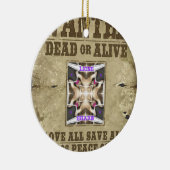 Gezochte vrede keramisch ornament (Rechts)