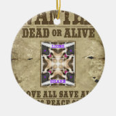 Gezochte vrede keramisch ornament (Voorkant)