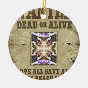 Gezochte vrede keramisch ornament