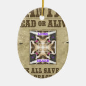 Gezochte vrede keramisch ornament (Voorkant)