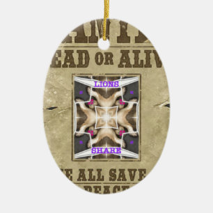 Gezochte vrede keramisch ornament