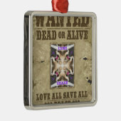 Gezochte vrede metalen ornament (Rechts)