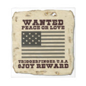 Gezochte vrede notitieblok (Voorkant)