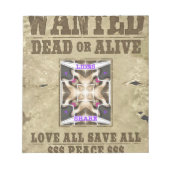 Gezochte vrede notitieblok (Voorkant)