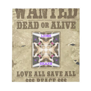 Gezochte vrede notitieblok