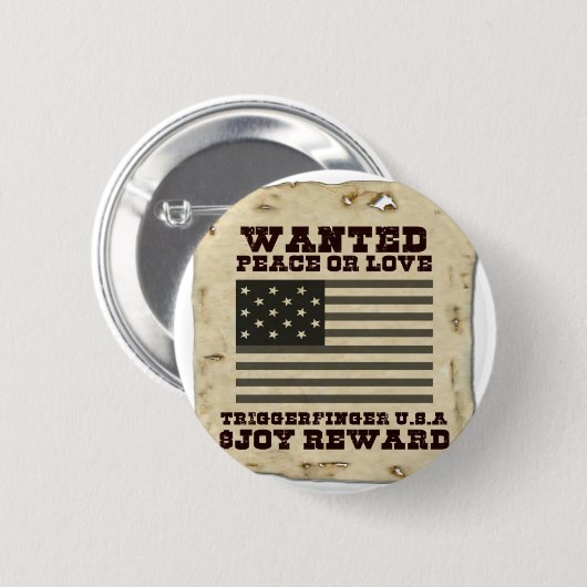 Gezochte vrede ronde button 5,7 cm (Voorkant /achterkant)