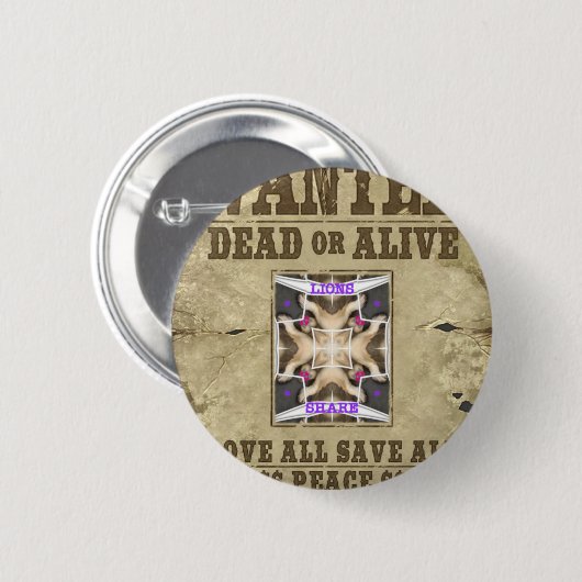 Gezochte vrede ronde button 5,7 cm (Voorkant /achterkant)