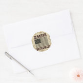 Gezochte vrede ronde sticker (Envelop)