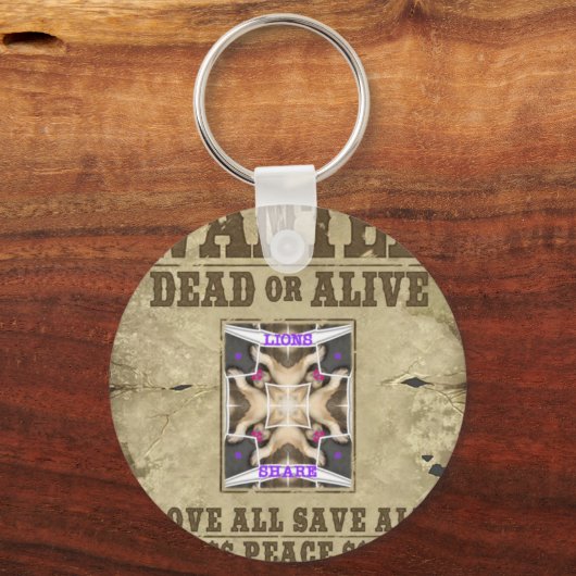 Gezochte vrede sleutelhanger (Voorkant)