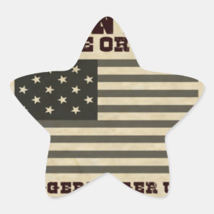 Gezochte vrede ster sticker