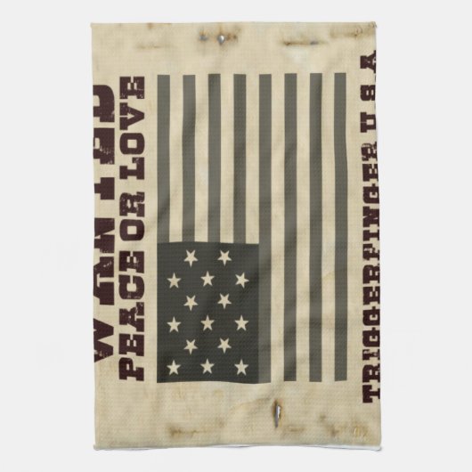 Gezochte vrede theedoek (Verticaal)