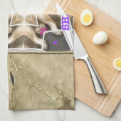 Gezochte vrede theedoek (Quarter Fold)