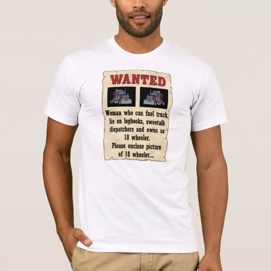 Gezochte vrouw t-shirt (Voorkant)
