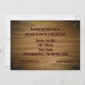 Gezochte Wilde Western Cowboy Snor Uitnodiging (Achterkant)